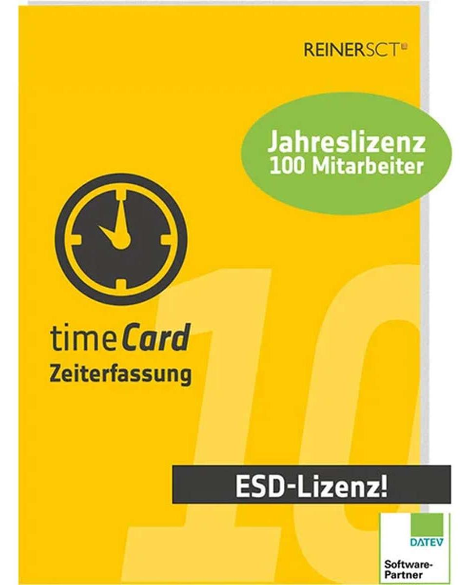 ReinerSCT timeCard Zeit Jahreslizenz 100× Mitarbeiter - Lizenz - Nur Lizenz