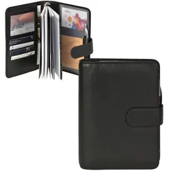 Bind Terminplaner A6 (14x19cm) Terminkalender Leder schwarz