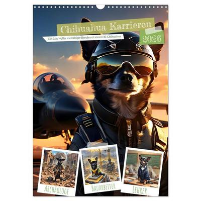 Chihuahua Karrieren (Wandkalender 2026 DIN A3 hoch), CALVENDO Monatskalender
