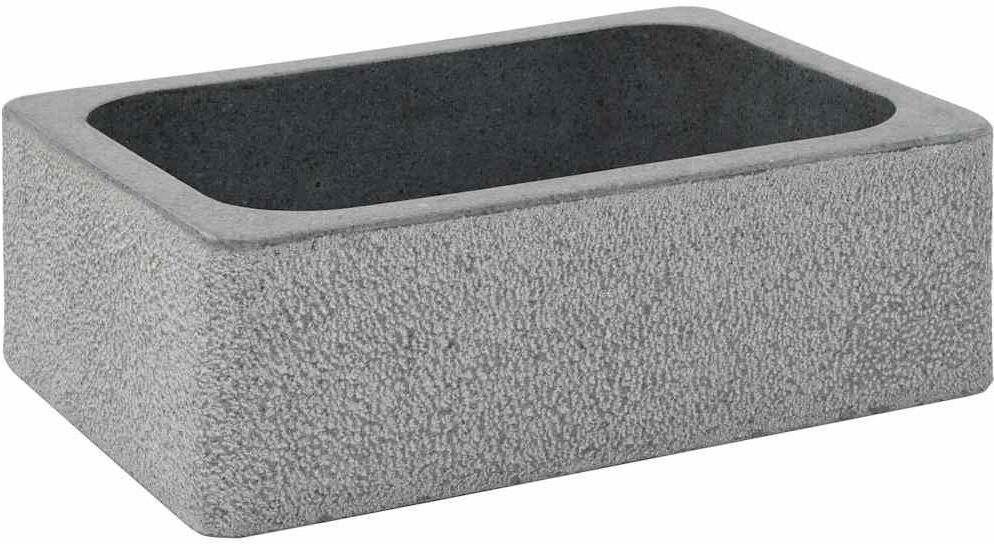 vidaXL Lavabo 45 x 30 x 15 cm Pierre de rivière Noir