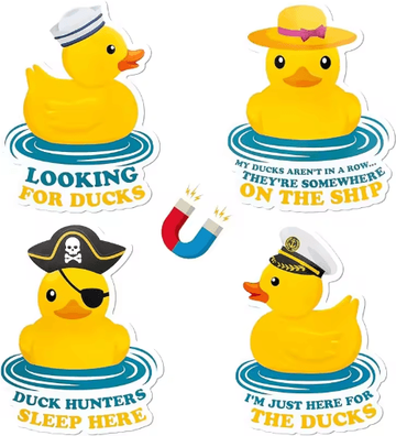 Inspire Picks Funny Duck Magnetic Cruise Door Decorations 4PCS Set duck