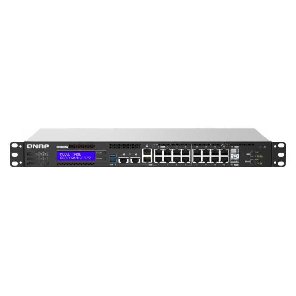 QNAP Przełącznik zarządzalny QGD-1602P-C3558-8G-EU L2 PoE C3558 (16 Ports) (QGD-1602P-C3558-8G)