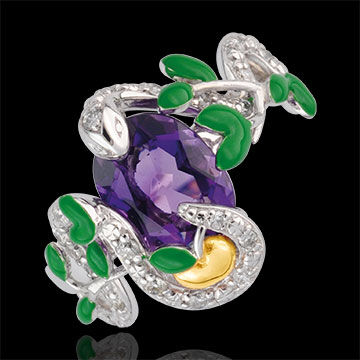 Edenly Ring Spaziergang der Sinne - Schlange des Eden - Silber, Diamanten und H