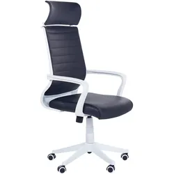 BÜROSTUHL Kunstleder Schwarz Leader