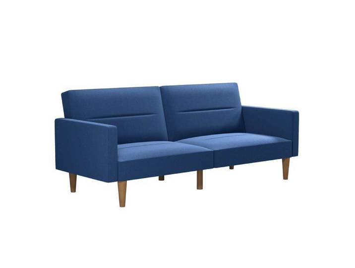 Channel Tufted-canapé-lit 3 Places En Effet Lin Bleu Marine