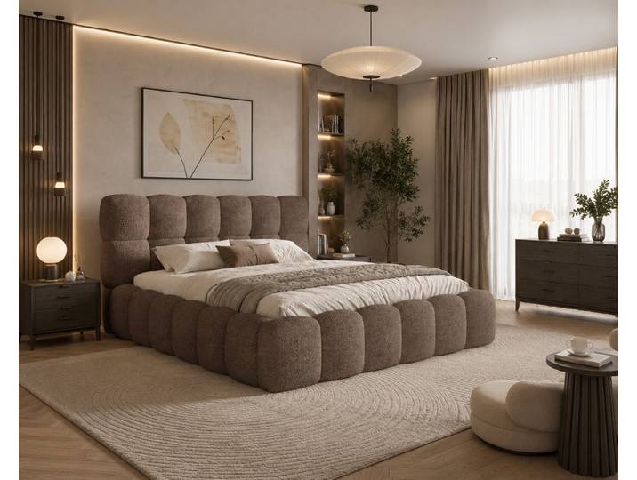ROYAL24_MARKT Polsterbett – Bett 19 – Arena – Bett mit Federmechanismus und Stauraum (Bett-Set, 1-tlg., Polsterbett inkl. Bettkasten und Metall-Lattenrost), Bettkasten, Metall-Lattenrost, Federmechanismus