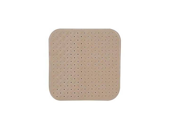 MSV Premium douchemat, badmat, badmat, badmat, antibacterieel, antislip met zuignappen, beige, ruikt naar rozen, ca. 54 x 54 cm, wasbaar op 60 graden