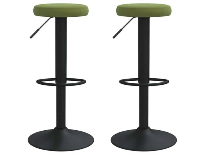 GHVBNMF Barhocker 2er Set Hellgrün Höheneinstellbar Samt Tresenhocker Stufenlos höhenverstellbar mit Fußstütze für Bequemlichkeit in Küche, Essbereich und Bistro.