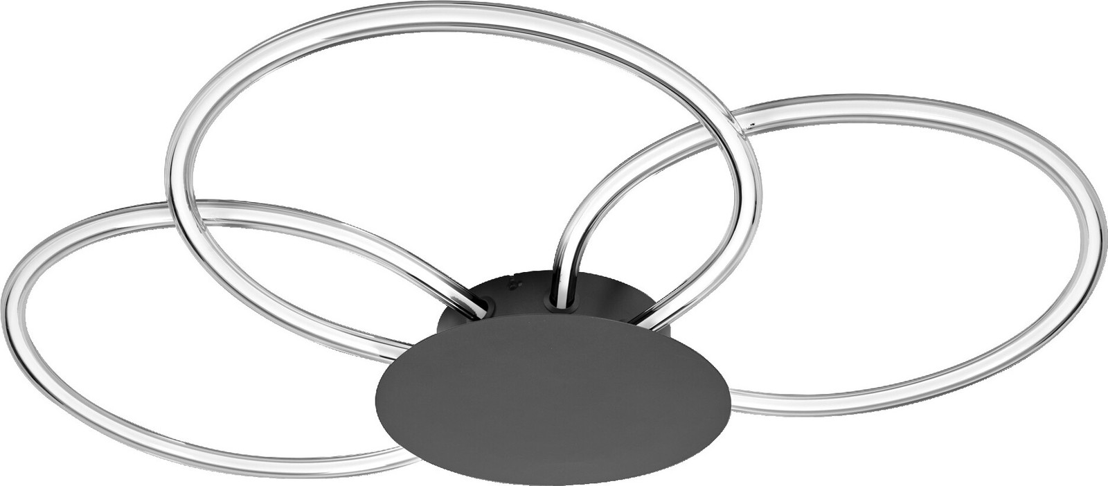 Ledvance Decor Aura plafondlamp, donkergrijs, 21 W, 2200 lm, 3000 K warmwit, dimbaar