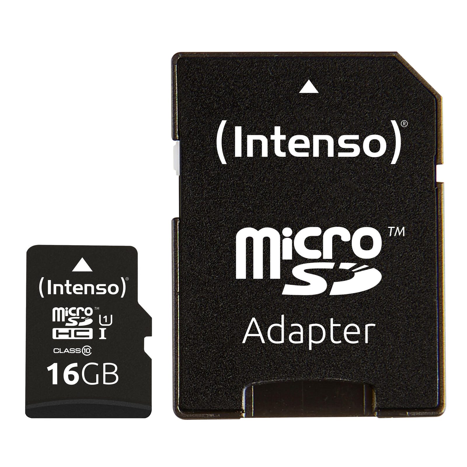 Intenso Speicherkarte microSDXC-Card PREMIUM 16GB 3423470