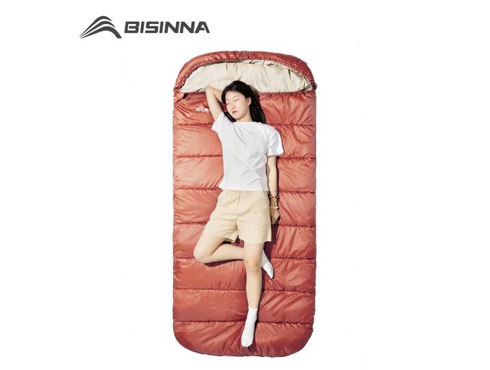 BISINNA grand sac de couchage de Camping léger 3 saisons sac large ample longue taille pour adulte repos randonnée pêche