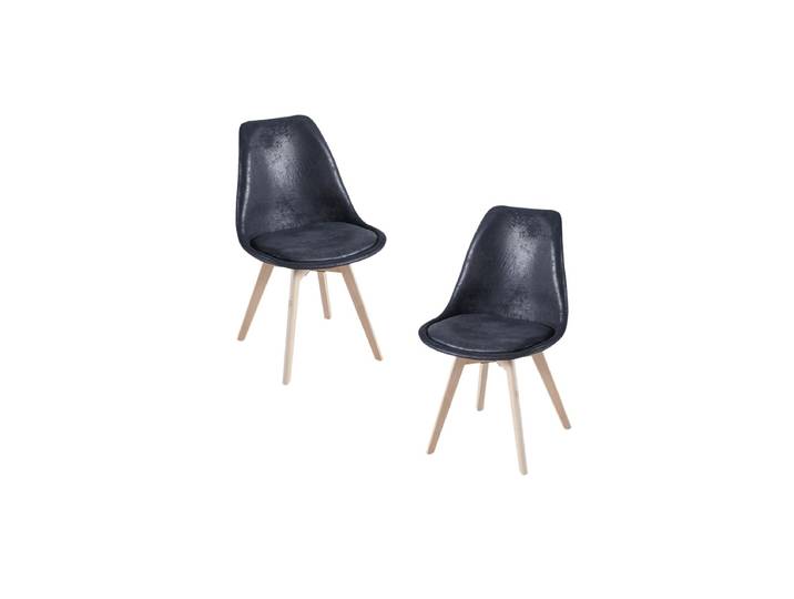 2er Set Synk Vintage Stühle - Schwarz