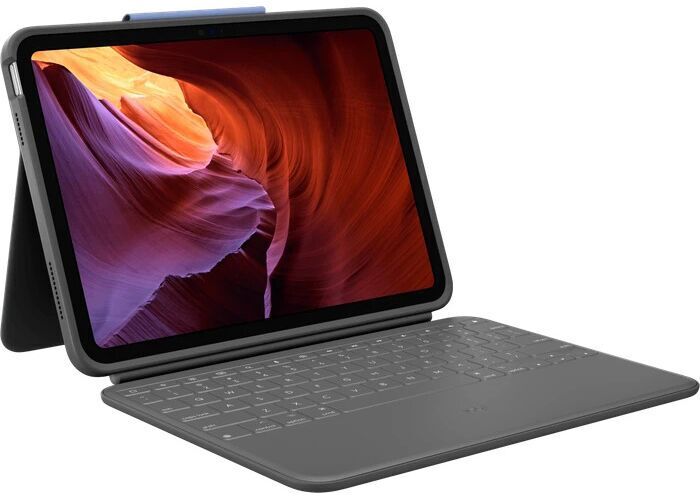 Logitech Rugged Folio tangentbordsdocka   iPad 10   Grå   DE
