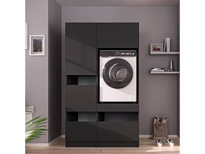 HWR Smart Kombi G 118 x 200 x 68cm Grau/Anthrazit