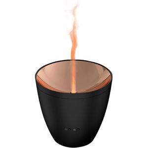 Stadler-Form Diffuser Zoe Flammeneffekt, schwarz, für ätherische Öle, Kunststoff, Amber-Light