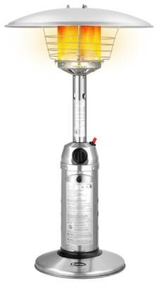 Costway 11,000BTU Portable Tabletop Patio Stainless Steel Standing Propane Heater