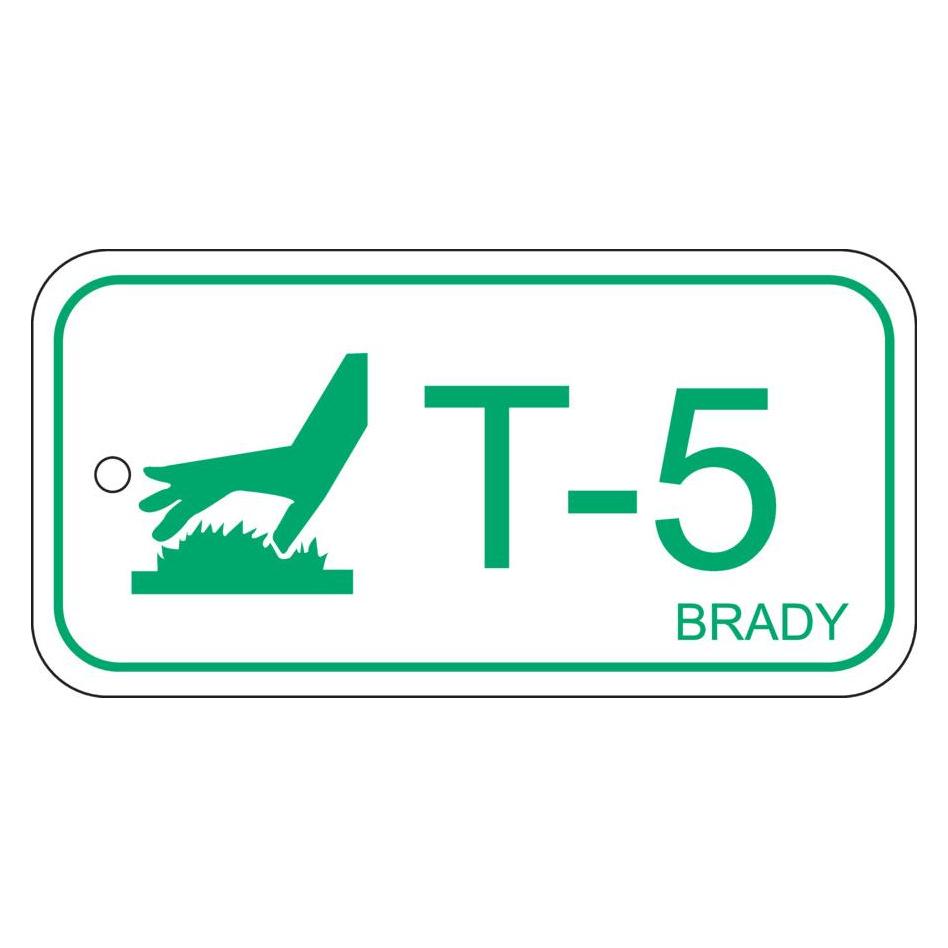 Brady B-7527, Polypropylen Schild, Energy Source Tag - Thermal/Hohe Temperaturen, 75 x 38mm, Grüng (ENERGY TAG-T-5-75X38MM-PP/25)