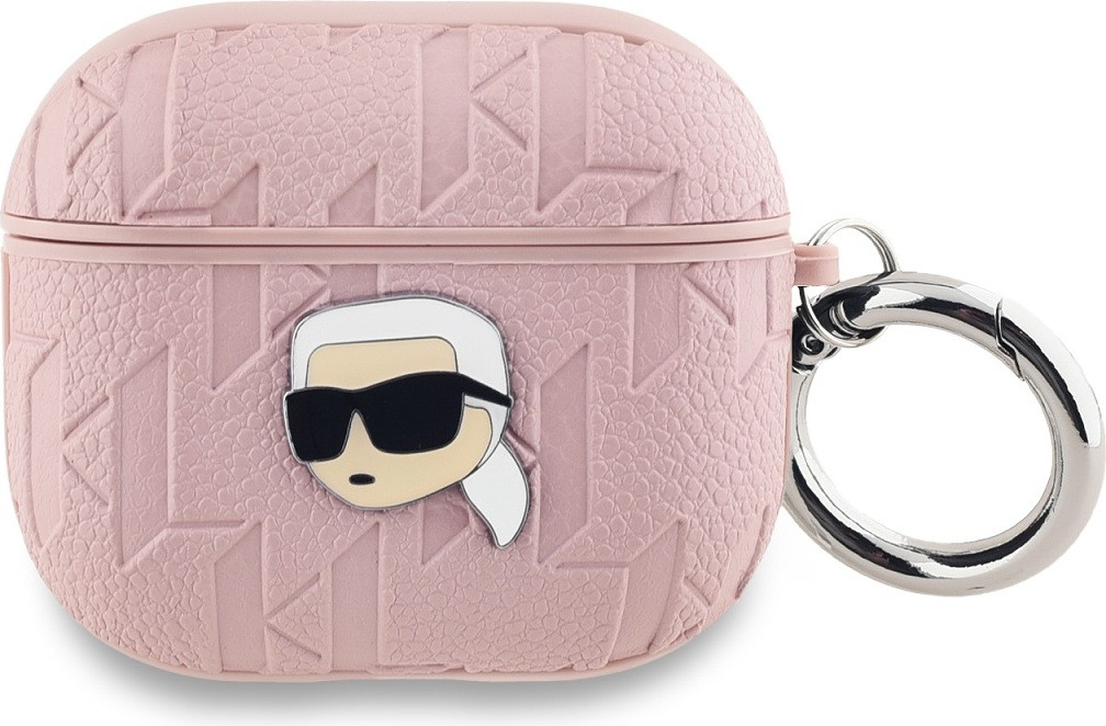 Karl Lagerfeld Etui Monogram Karl Head voor AirPods 3 - Roze
