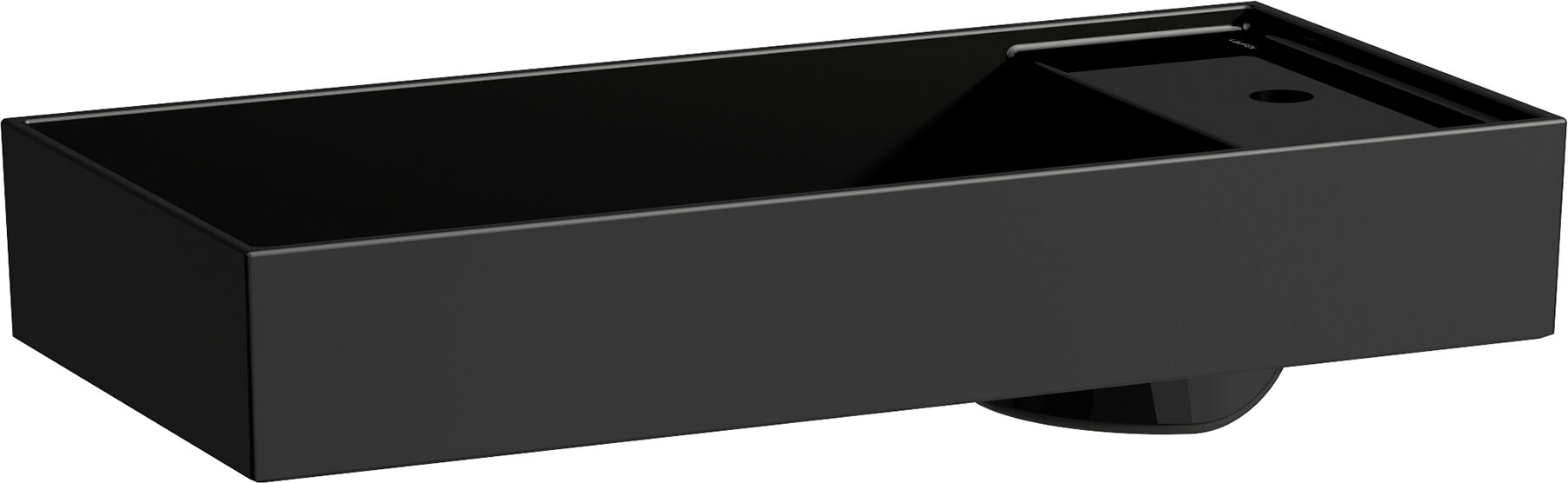 LAUFEN Kartell vasque vasque 8123320201581, 75x35cm, noir, 3 trous pour robinetterie, céramique saphir