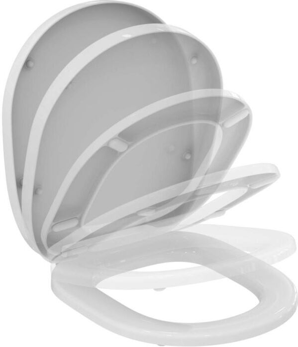 Ideal Standard WC Sitz E712701 Softclose, 365x435x50 mm, Scharniere Edelstahl, weiß glänzend