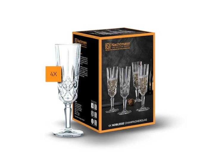 Nachtmann Spiegelau Noblesse Z109580 Lot de 4 flûtes à champagne en verre Transparent