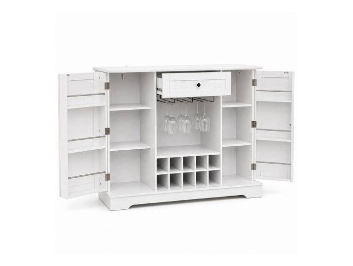 KOMFOTTEU Sideboard Küchenschrank, mit Weinregal, Schubladen