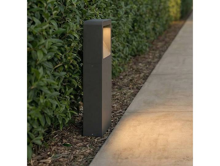 LED Sockelleuchte LEYA Lucande, schwarz, Aluminium, Modern