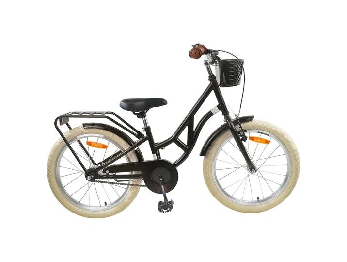 vidaXL Kinderfahrrad 24 Zoll für 8-12 Jahre alt Schwarz