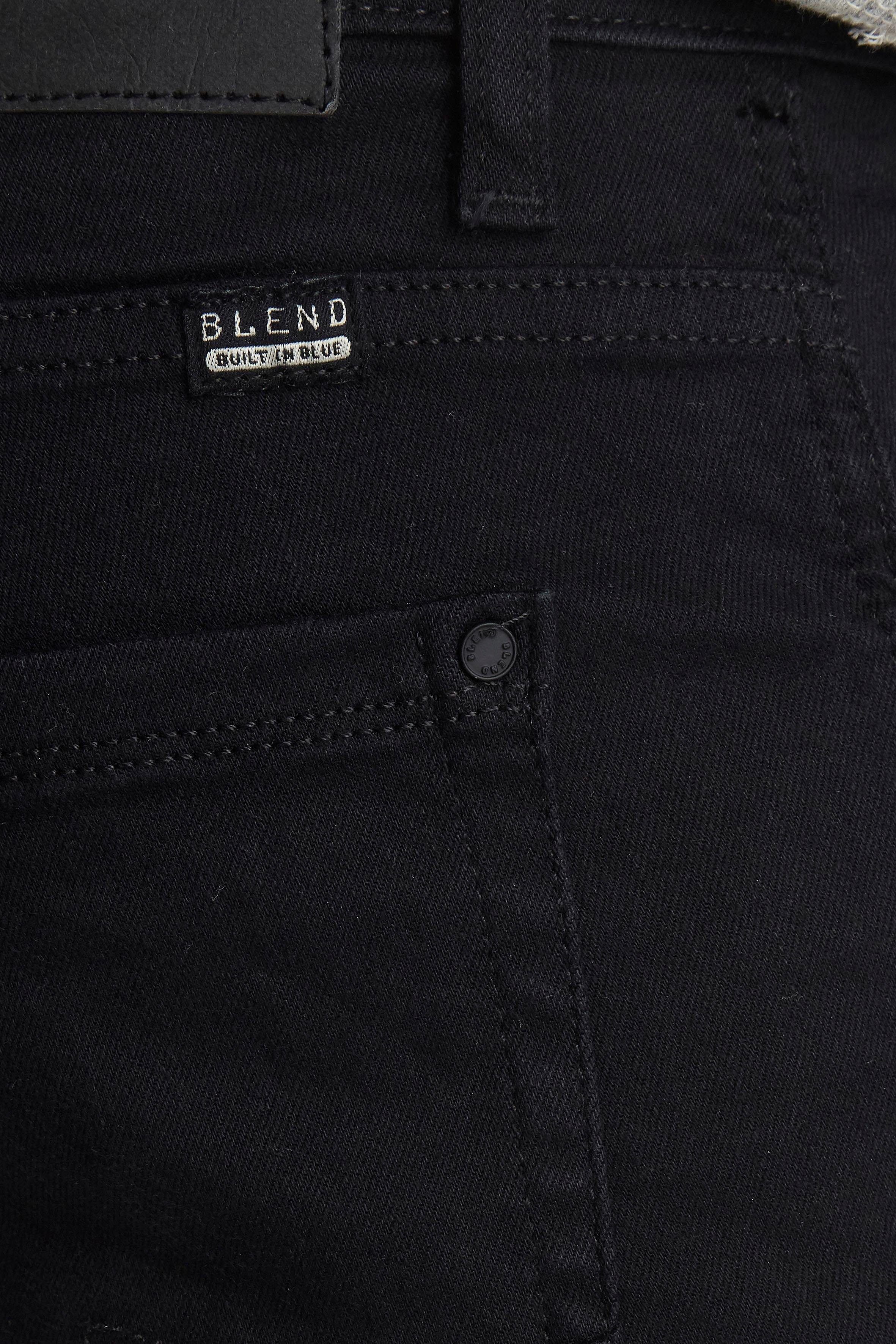 Slim-fit-Jeans BLEND "JET MULTIFLEX", Herren, Gr. 32, Länge 32, schwarz, Denim/Jeans, Obermaterial: 91% Baumwolle, 7% Polyester, 2% Elasthan, clean, slim fit lang, Jeans Slim-fit-Jeans, Baumwollmischung, slim fit schwarz 32, Länge 32
