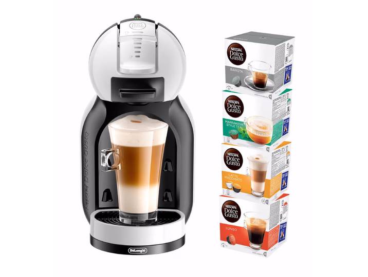 De Longhi MiniMe StarterKit Portionensystem – Dolce Gusto Kaffeemaschine/Dolce Gusto Maschine – black / white