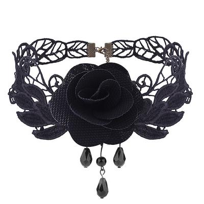 Halsband Spitze Halskette Maskerade Gothic Steampunk Halloween Gänsedaunen Legierung für Lolita Cosplay Halloween Karneval Damen Modeschmuck Modeschmuck