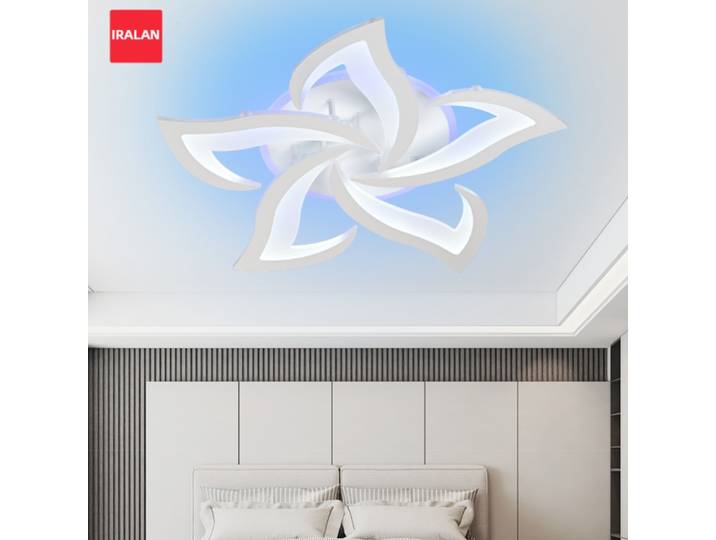 Lampes de plafond Lotus IRALAN, lustre LED, lustre de plafond moderne et luxueux, lampe de chambre à motif de lotus, éléments de décoration artistique, luminaires.