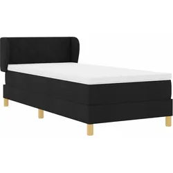 vidaXL Boxspringbett mit Kopfteil Schwarz 90 x 200 cm Stoff