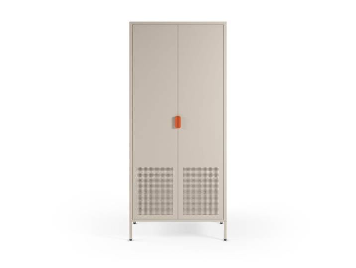 Drawer Armoire 2 portes en métal H180cm- ADEL Beige
