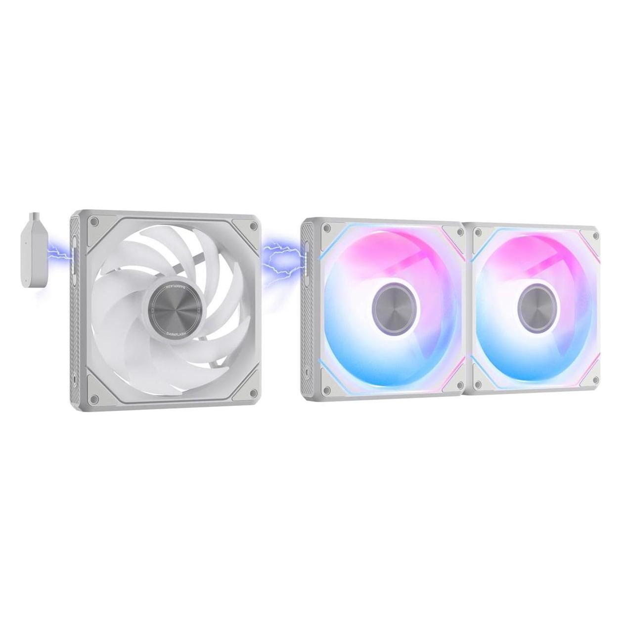 Darkflash Tech Darkflash Gauss G24 3-in-1 computer fans (white) (120 mm, 3x) (Gauss G24 3IN1 White)