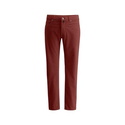 Cordhose PIERRE CARDIN "Laval", Herren, Gr. W33/L30, Länge 30, rot (tortoise shell), Obermaterial: 99% Baumwolle CO. 1% Elasthan EL., uni, regular fit, Hosen Cordhose, aus Cord, zeitlose Eleganz