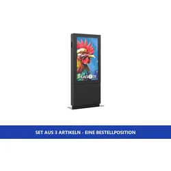 Hagor SOPK 55 Portrait Bundle mit Samsung OM55N-S - Outdoor-Stele komplett - IP..."