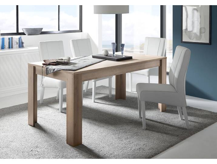 Esstisch HOME AFFAIRE Firenze , braun (eichefarben cadiz, eichefarben cadiz, eichefarben cadiz), B:180cm H:79cm T:90cm, Tische, Esstisch, Breite 180 cm, erweiterbar durch Ansteckplatte