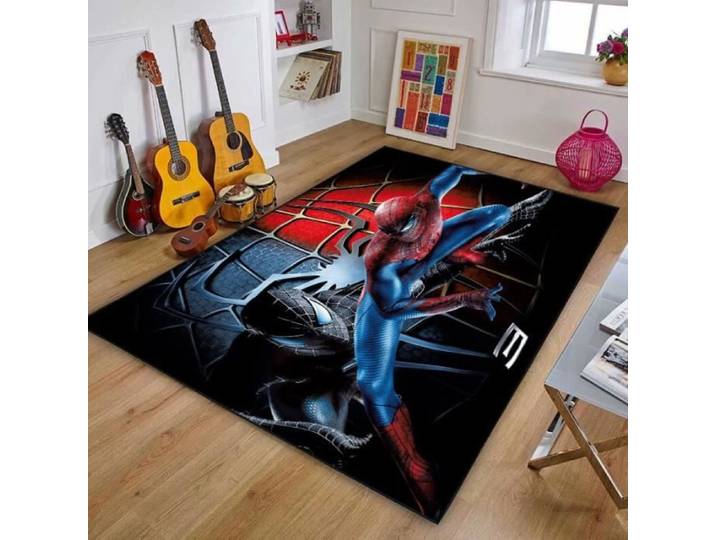 Tapis de sol antidérapant Spiderman - Marvel - NVY-4661 - Noir - Synthétique - Moderne