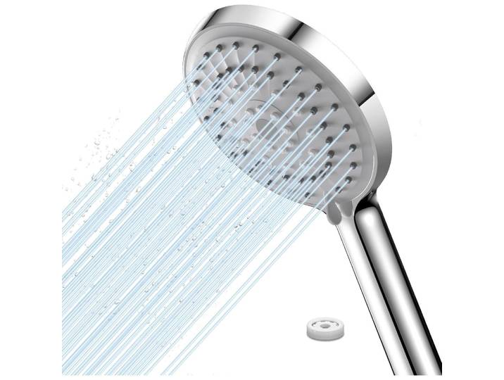 Duschkopf Wassersparend 5 Strahlarten Chrom