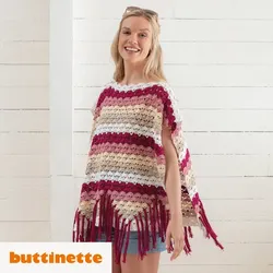 Häkelanleitung - Poncho aus Woll Butt Camilla