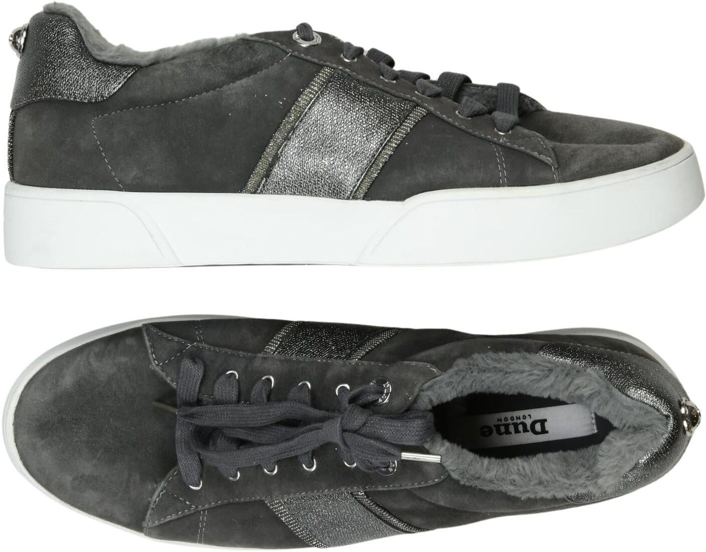 Dune London Damen Sneaker, Grau, Gr. EU 40, Leder - Second Hand