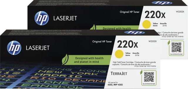 HP 220X LaserJet Toner Geel - 2 stuks