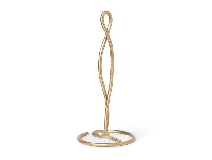 Ferm Living Porte rouleau essuie-tout Curvature Laiton
