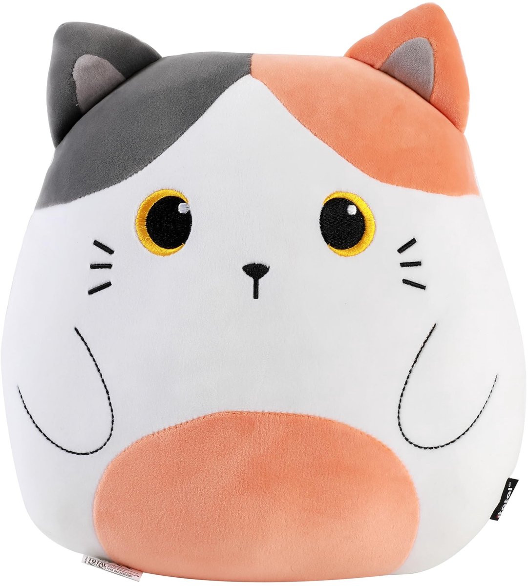 Merkloos Decoratief Kussen Kat - Oranje Pluche Dierenvorm Kussen van Polyester