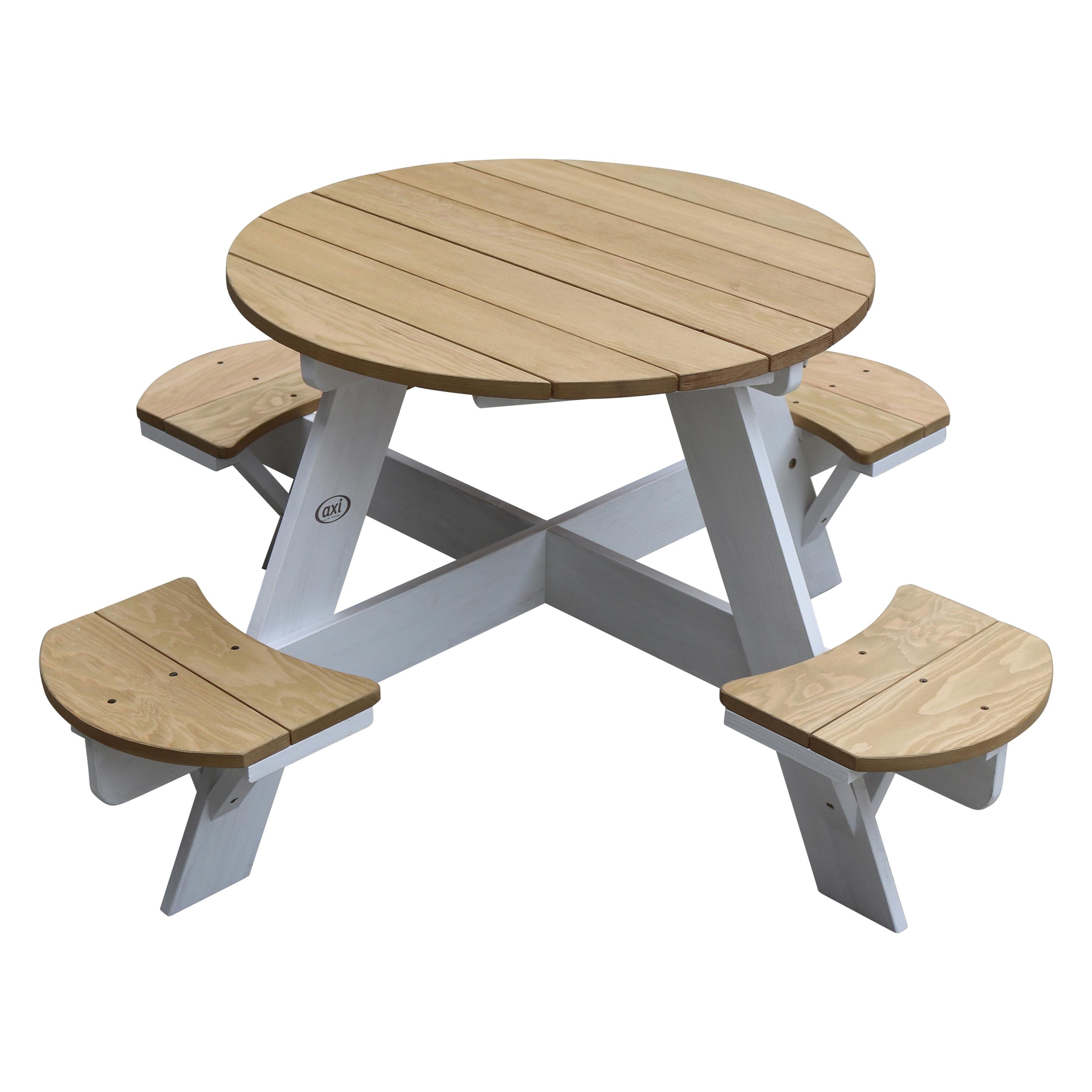 Axi UFO Picknicktisch Rund Braun/Weiss (A031.002.01)