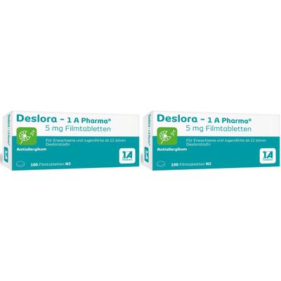 Deslora 1A Pharma 5MG FTA Doppelpack 2x100 St Filmtabletten