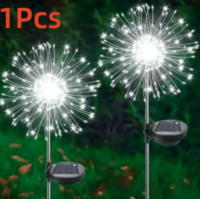 Inspire Curations Solar Firework Lights 400 LED With 8 Lighting Modes white 90led