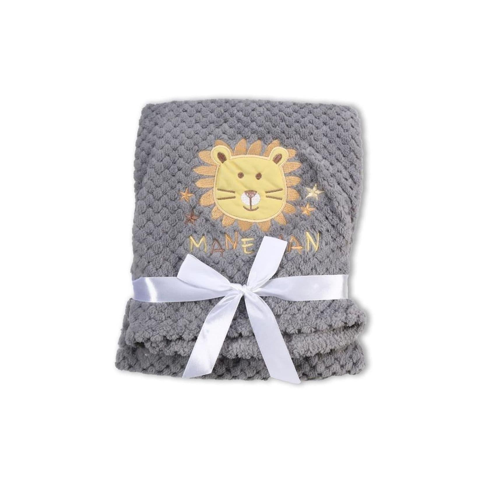Cangaroo Babydecke Freya, Größe 80 x 110 cm kuschelige Babydecke aus Fleece grau