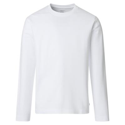 Langarmshirt VENTI "VENTI T-Shirt langarm uni", Herren, Gr. S, weiß, 95% Baumwolle, 5% Elasthan, Shirts Langarmshirt